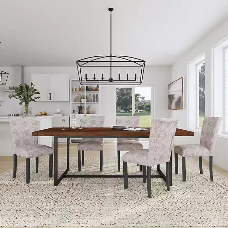 Kirklands Home Floral Parsons Dining Chairs, Set of 2 Gray Sale