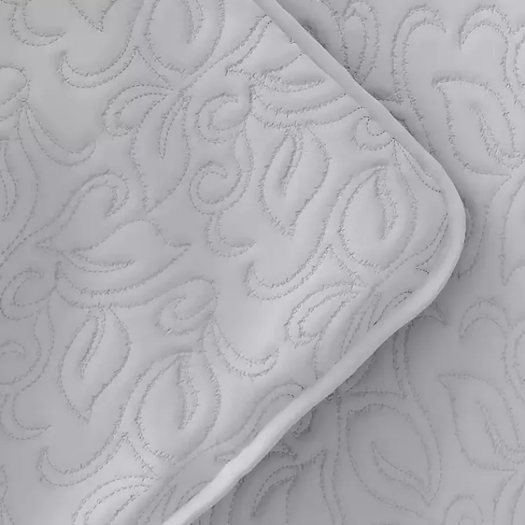 Kirklands Home Floral Stitch 3-pc. King Quilt Set Gray Online