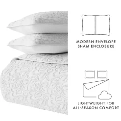 Kirklands Home Floral Stitch 3-pc. King Quilt Set Gray Online
