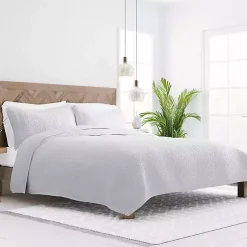 Kirklands Home Floral Stitch 2-pc. Twin Quilt Set Gray Discount