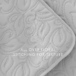Kirklands Home Floral Stitch 2-pc. Twin Quilt Set Gray Discount
