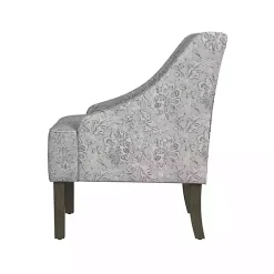 Kirklands Home Floral Swoop Accent Chair Gray