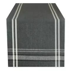 Kirklands Home French Chambray Table Runner Gray New