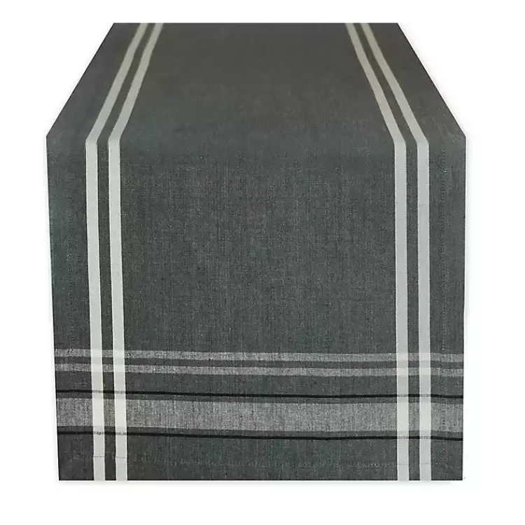 Kirklands Home French Chambray Table Runner Gray New