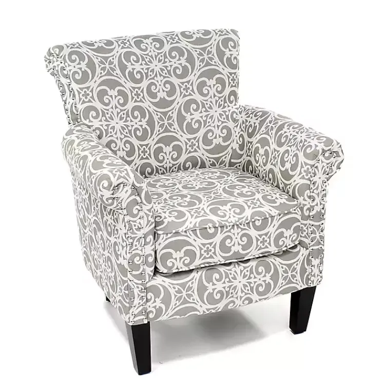 Kirklands Home Fretwork Accent Club Chair Gray Discount
