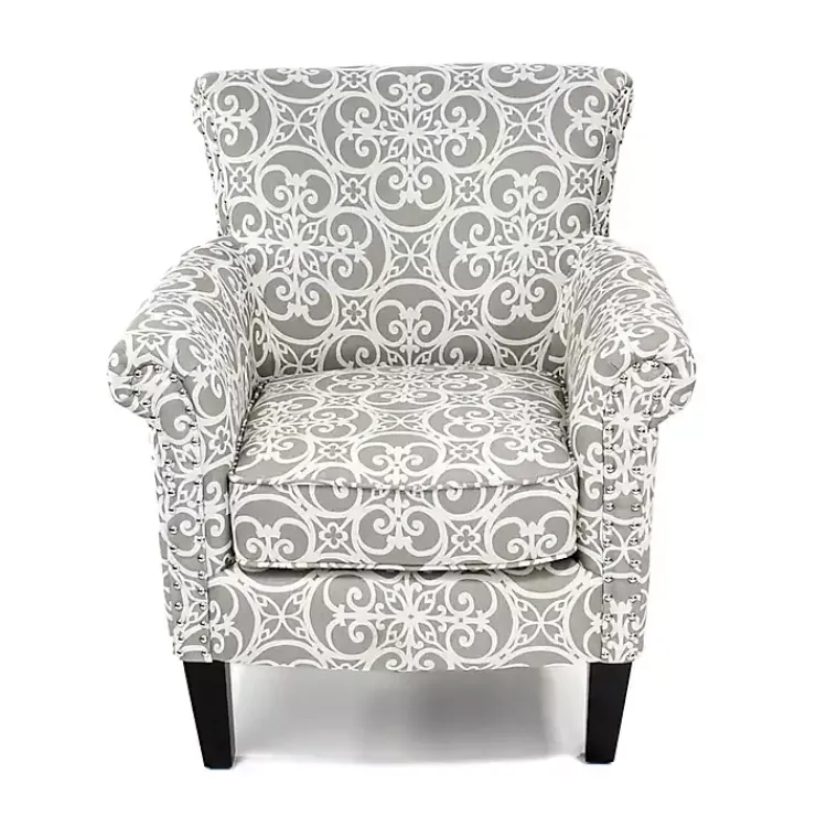 Kirklands Home Fretwork Accent Club Chair Gray Discount