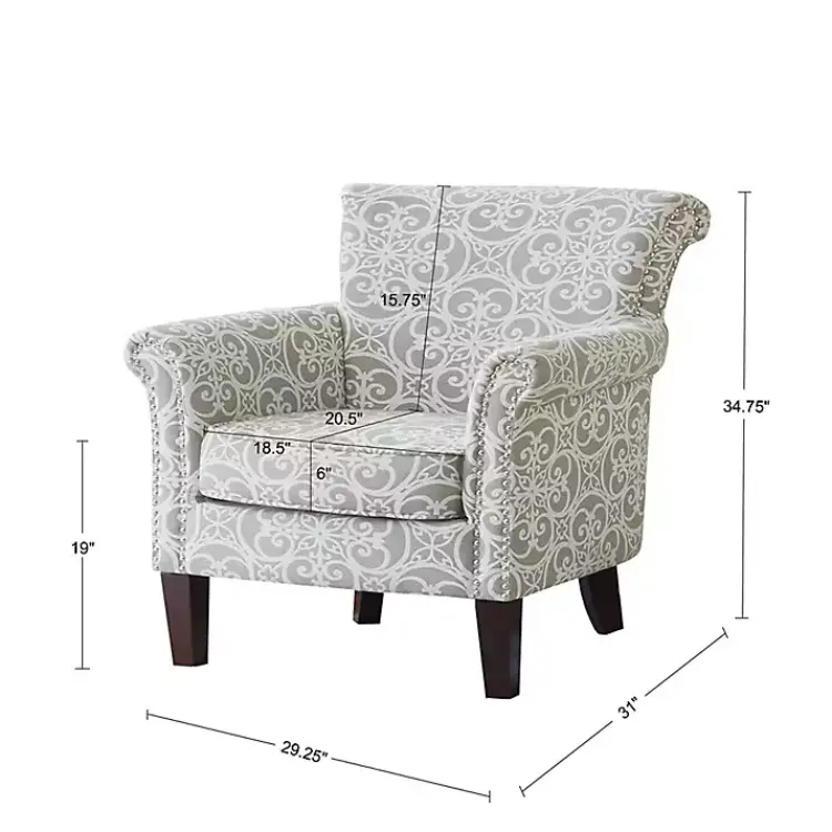 Kirklands Home Fretwork Accent Club Chair Gray Discount