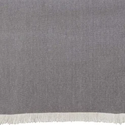 Kirklands Home Fringe Border Table Runner, 72 in. Gray Clearance