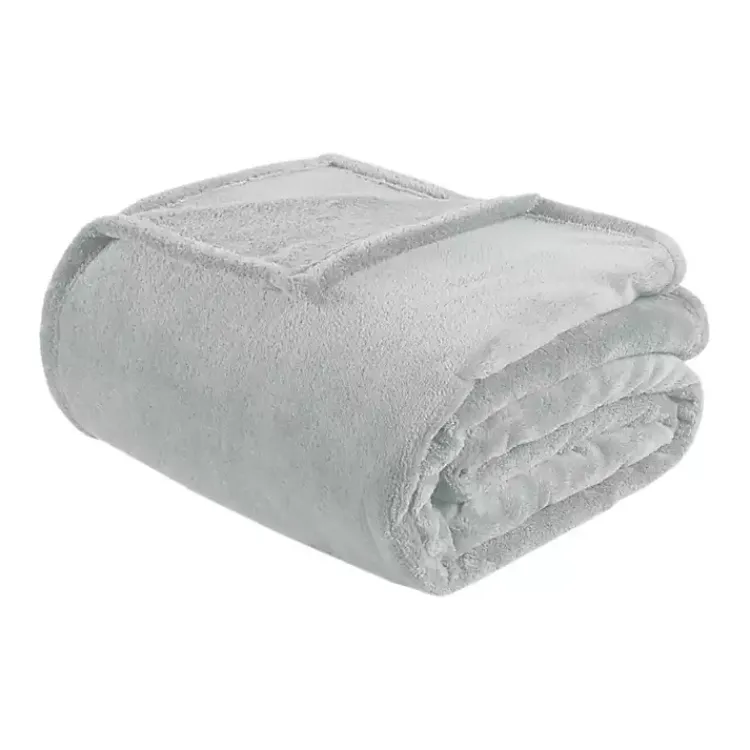 Blankets & Throws>Kirklands Home Full/Queen Oversize Plush Blanket Gray