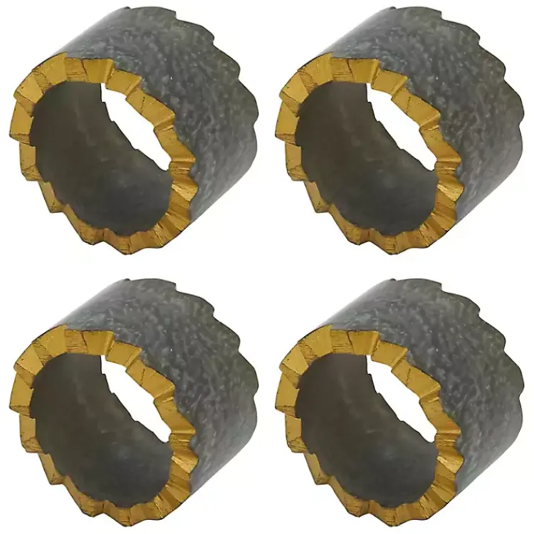 Kirklands Home Geode Artistry Napkin Rings, Set of 4 Gray Sale