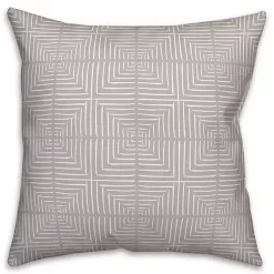 Kirklands Home Geometric Indoor/Outdoor Pillow Gray Hot