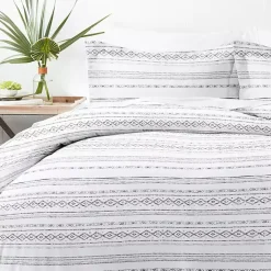 Kirklands Home Gray Geometric 2-Pc. Twin Duvet Cover Set Clearance