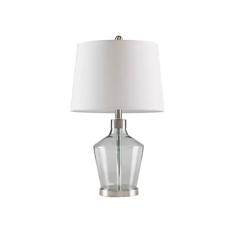 Kirklands Home Gray Glass Bold Table Lamps, Set of 2 White Best