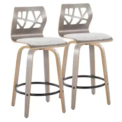 Kirklands Home Golia Swivel Counter Stools, Set of 2 Gray Online