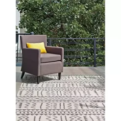 Kirklands Home Gretchen Tribal Outdoor Area Rug, 5x8 Gray