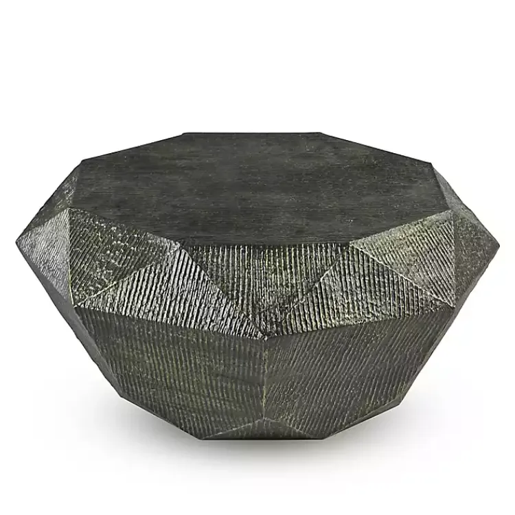 Kirklands Home Gray Hand-Stamped Iron Octagonal Coffee Table Online