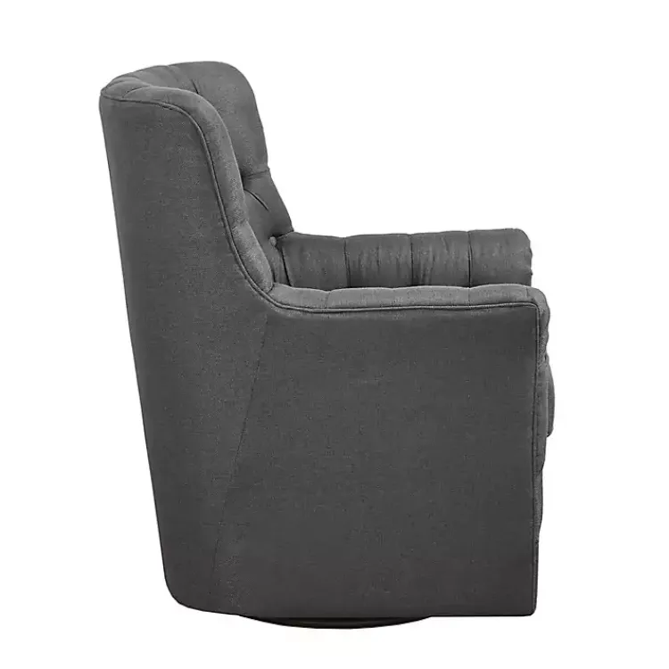 Kirklands Home Hand-Tufted Swivel Glider Accent Chair Gray Online