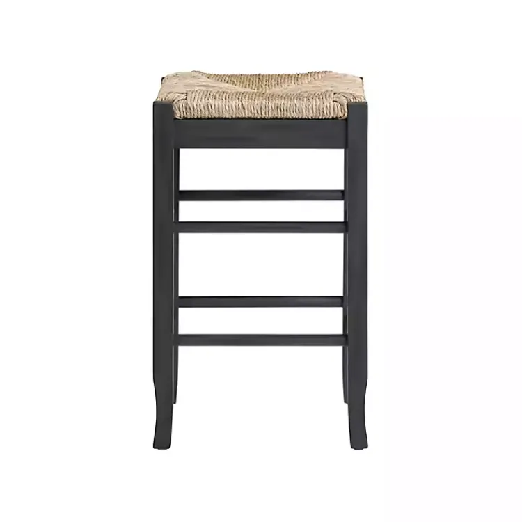 Kirklands Home Handwoven Square Wooden Counter Stool Gray Sale