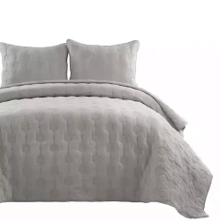 Kirklands Home Hexagon Honeycomb 3-pc. Full/Queen Quilt Set Gray Discount