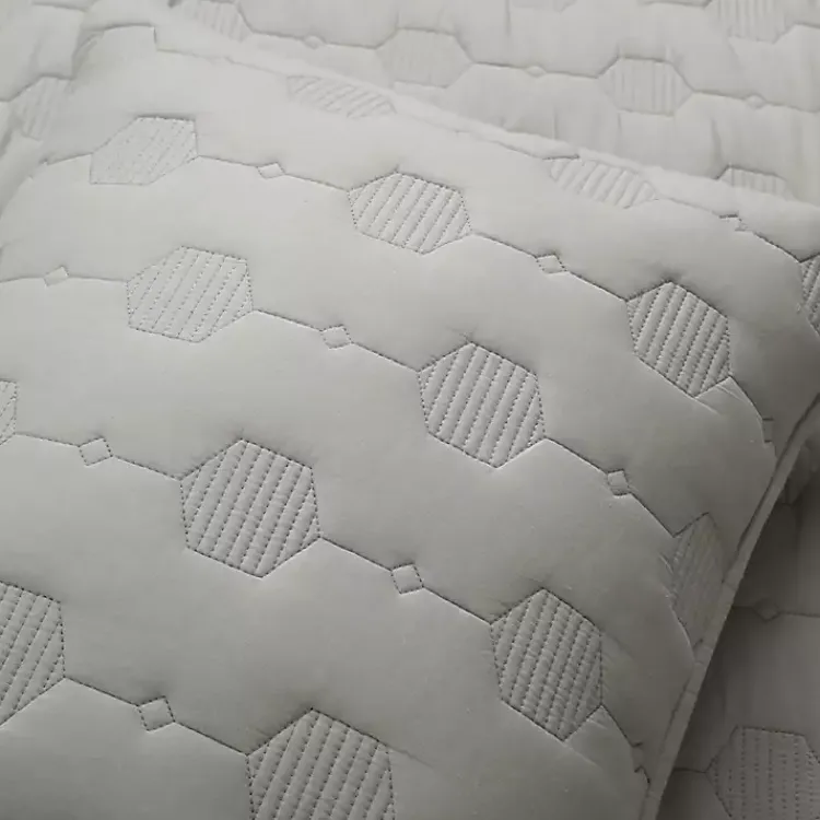 Kirklands Home Hexagon Honeycomb 3-pc. Full/Queen Quilt Set Gray Discount