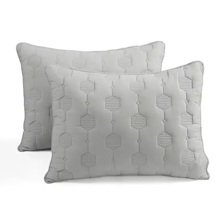 Kirklands Home Hexagon Honeycomb 3-pc. Cali King Quilt Set Gray Hot