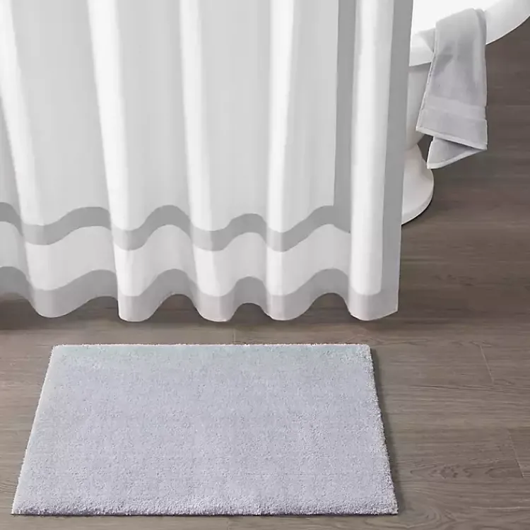 Kirklands Home High Pile Marshmallow Bath Mat, 30 in. Gray New