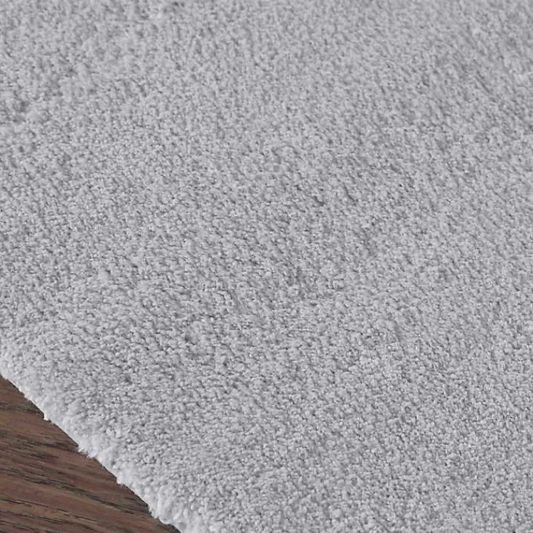Kirklands Home High Pile Marshmallow Bath Mat, 30 in. Gray New