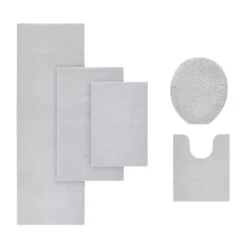 Kirklands Home High Pile Marshmallow Bath Mat, 30 in. Gray New