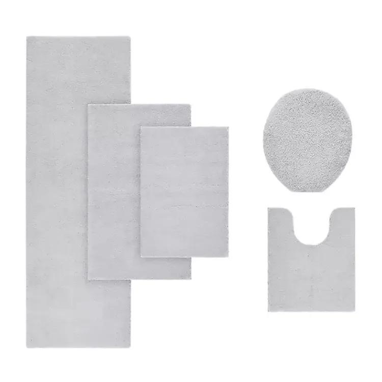 Kirklands Home High Pile Marshmallow Bath Mat, 30 in. Gray New