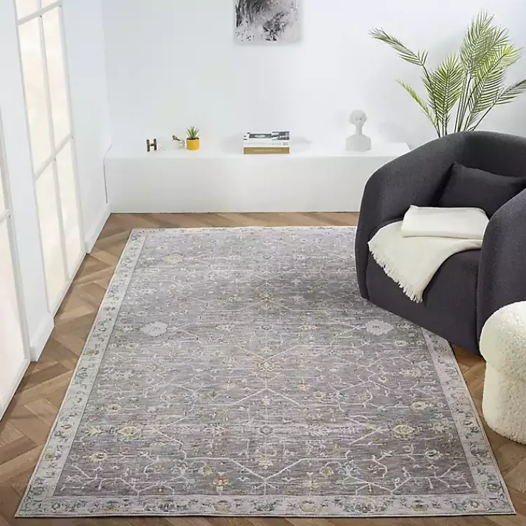 Kirklands Home Gray Ivory Accent Rug, 2x3 Outlet
