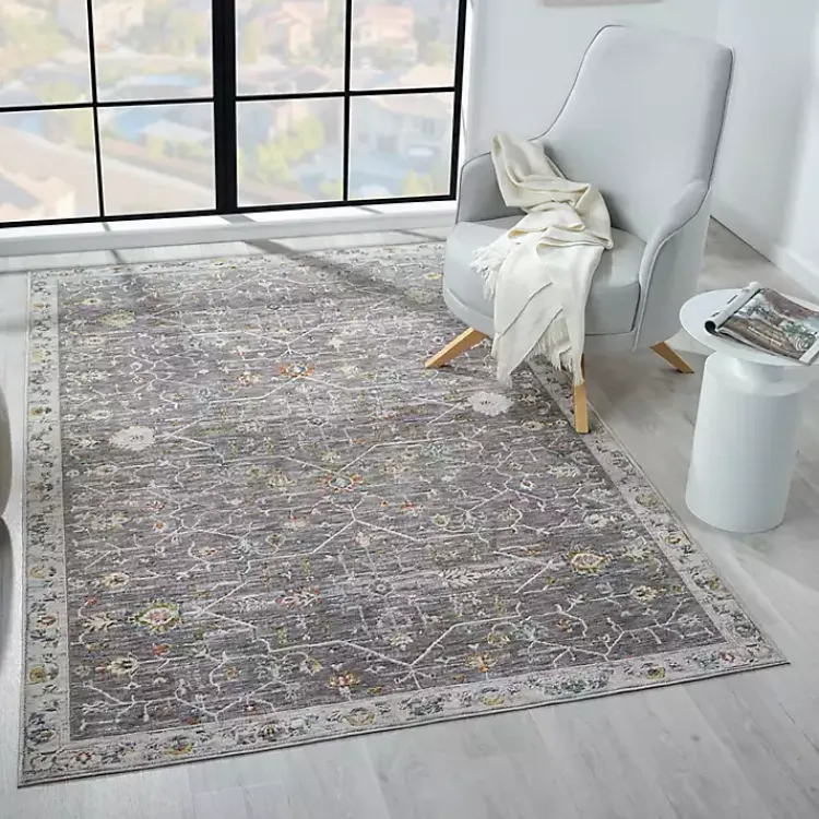 Kirklands Home Gray Ivory Accent Rug, 2x3 Outlet