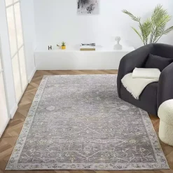 Kirklands Home Gray Ivory Area Rug, 5x8 Sale