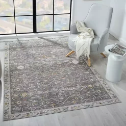 Kirklands Home Gray Ivory Area Rug, 7x9 Hot