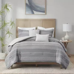 Kirklands Home Jacquard 5-pc. Full/Queen Comforter Set Gray Clearance