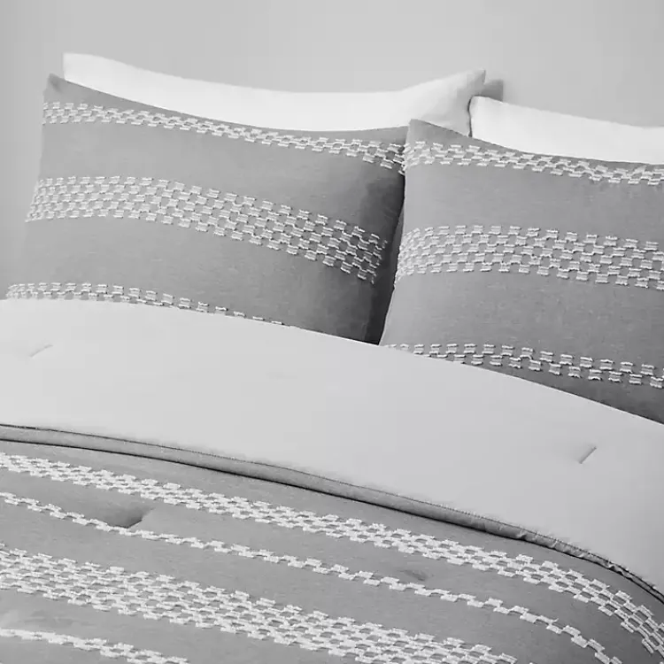 Kirklands Home Jacquard 5-pc. Full/Queen Comforter Set Gray Clearance