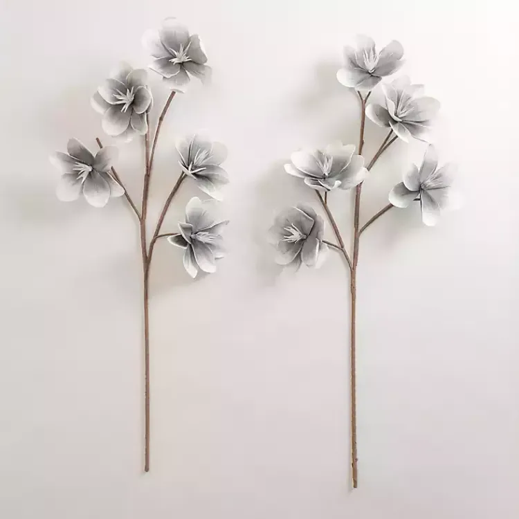 Stems & Bouquets>Kirklands Home Japanese Magnolia Sprays, Set of 2 Gray
