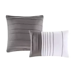 Kirklands Home Jax Plaid 5-pc. Full/Queen Comforter Set Gray New