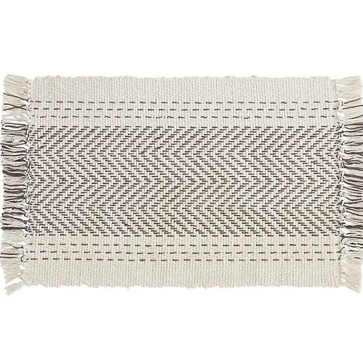 Kirklands Home Kantha Stitch Placemats, Set of 4 Gray Hot