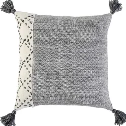 Pillows>Kirklands Home Kantha Stitch Recycled Throw Pillow Gray