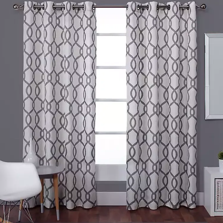 Kirklands Home Kenzie Curtain Panel Set, 108 in. Gray Discount