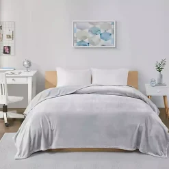 Blankets & Throws>Kirklands Home King Oversize Plush Blanket Gray