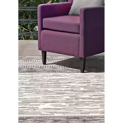 Kirklands Home Lana Stripe Outdoor Rug, 7x10 Gray Best