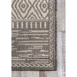 Kirklands Home Lana Stripe Outdoor Rug, 7x10 Gray Best