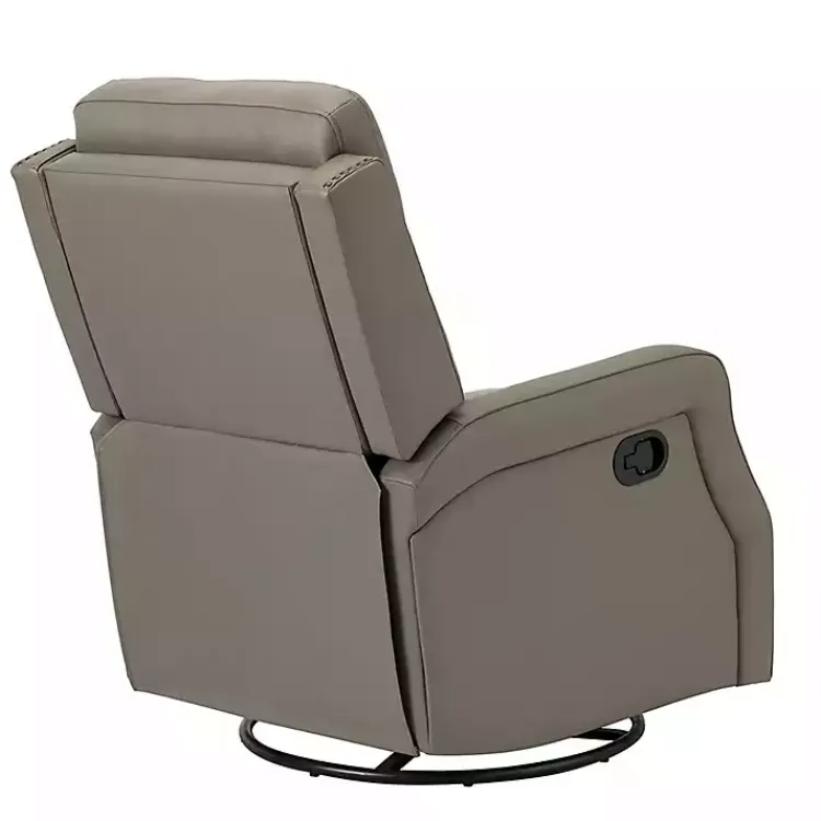 Kirklands Home Leather Swivel Rocker Recliner Gray Sale