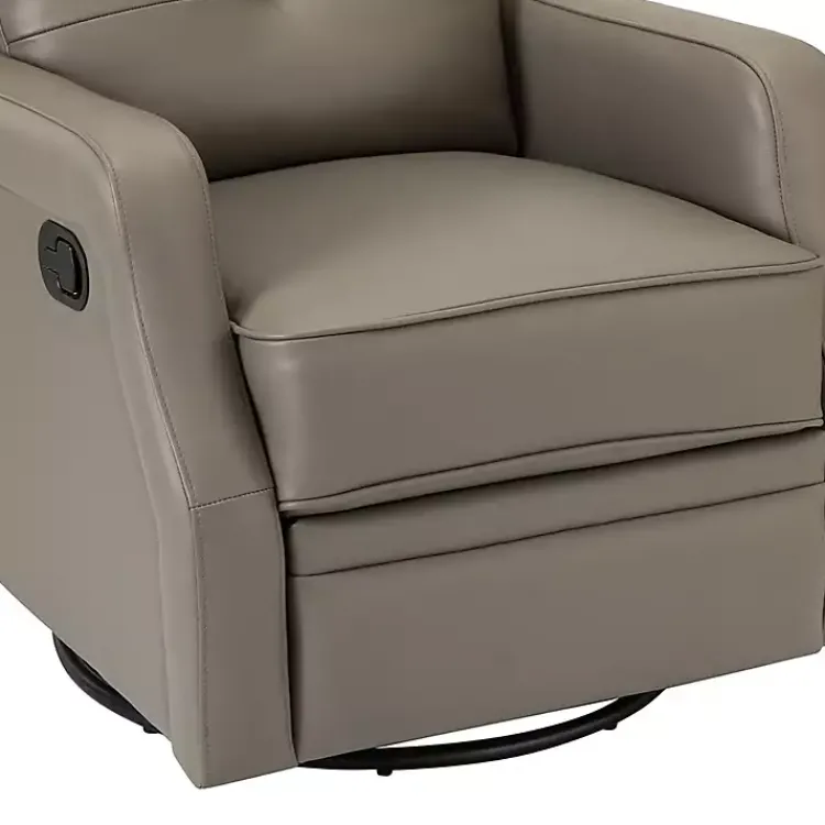 Kirklands Home Leather Swivel Rocker Recliner Gray Sale