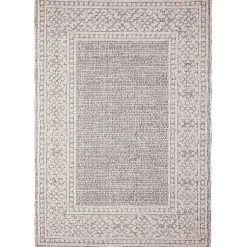 Kirklands Home Leopard Border Outdoor Area Rug, 5x7 Gray Clearance
