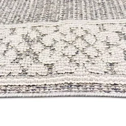 Kirklands Home Leopard Border Outdoor Area Rug, 5x7 Gray Clearance