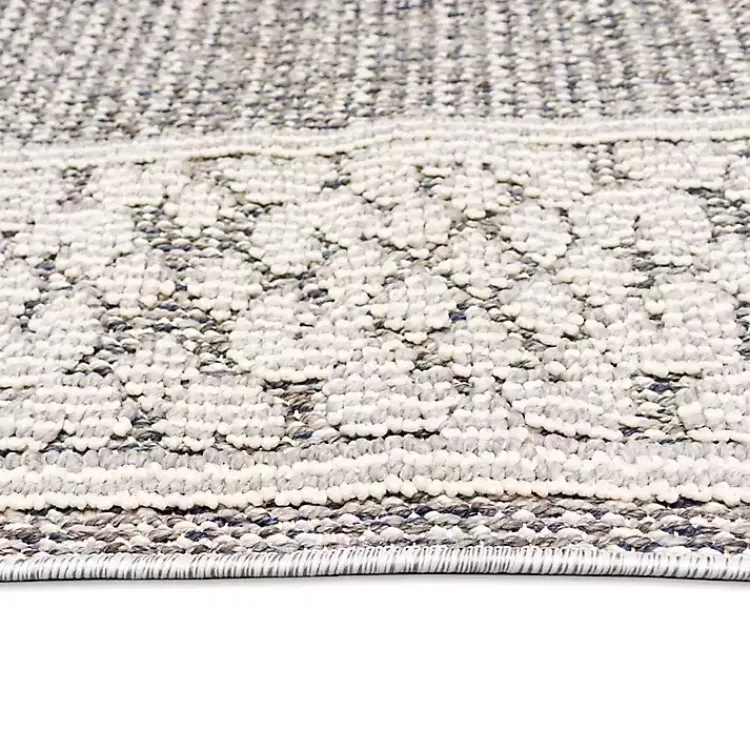 Kirklands Home Leopard Border Outdoor Area Rug, 5x7 Gray Clearance