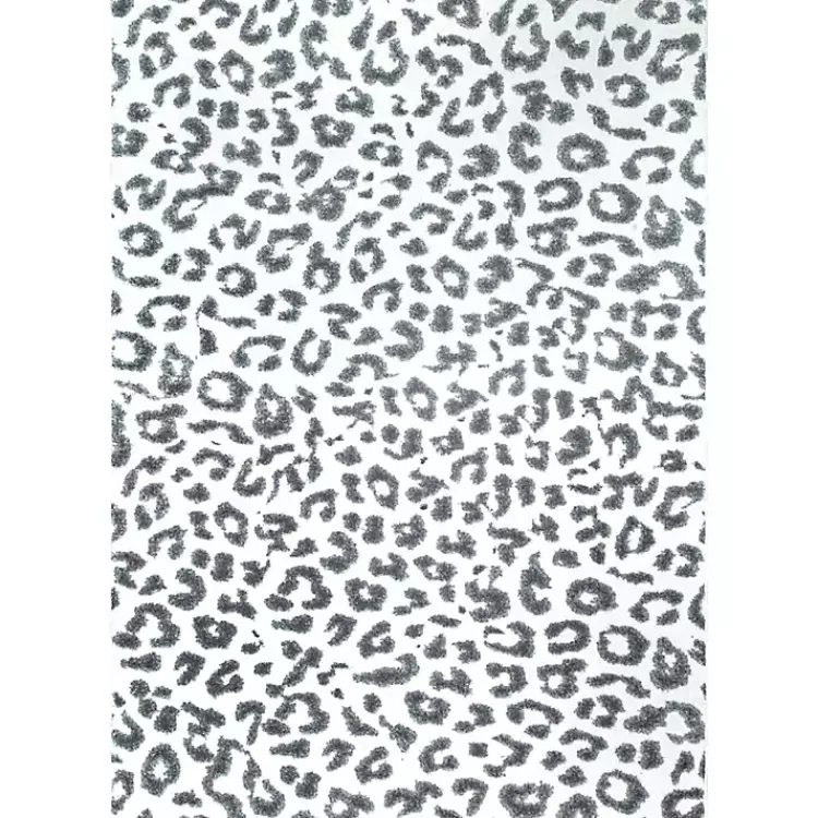 Kirklands Home Leopard Print Area Rug, 5x7 Gray Clearance