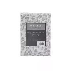 Kirklands Home Gray Leopard Satin King 2-pc. Pillow Case Set Clearance